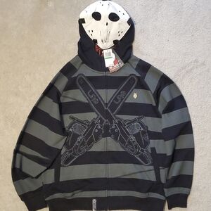 LRG Friday The 47th Zip Hoodie. Size Large. Color Black/Grey.
